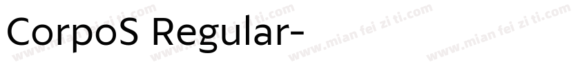 CorpoS Regular字体转换